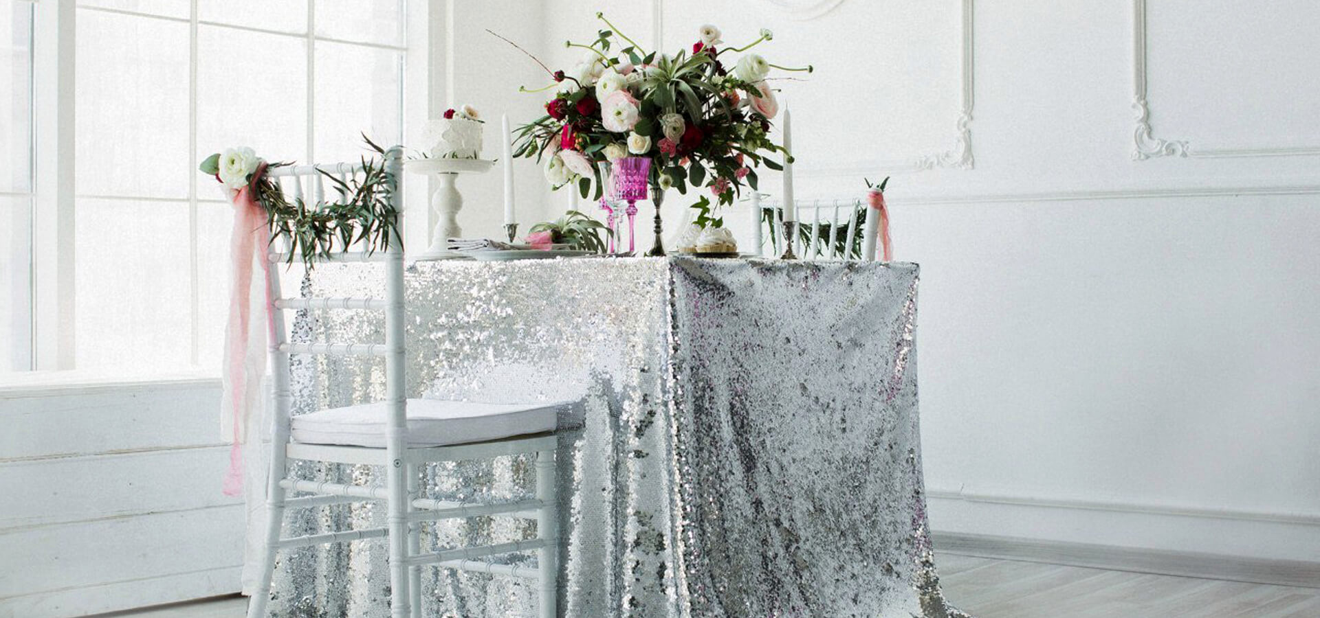 Гламурный и роскошный стиль – свадьба в серебряном цвете